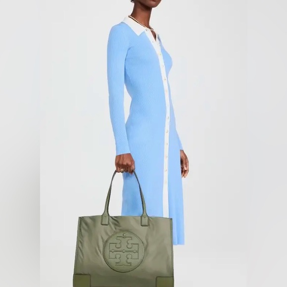 BAUM UND PFERDGARTEN midi blue ribbed knit dress - Picture 15 of 15